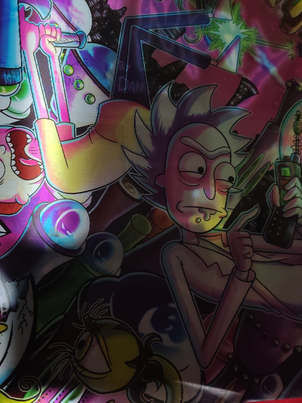 Rick and Morty 3d Graphic Poster - Multicolor 12x16